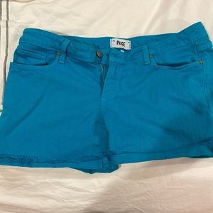 Paige Denim Blue Shorts